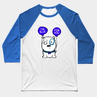 Blue Pooch Baseball T-Shirt